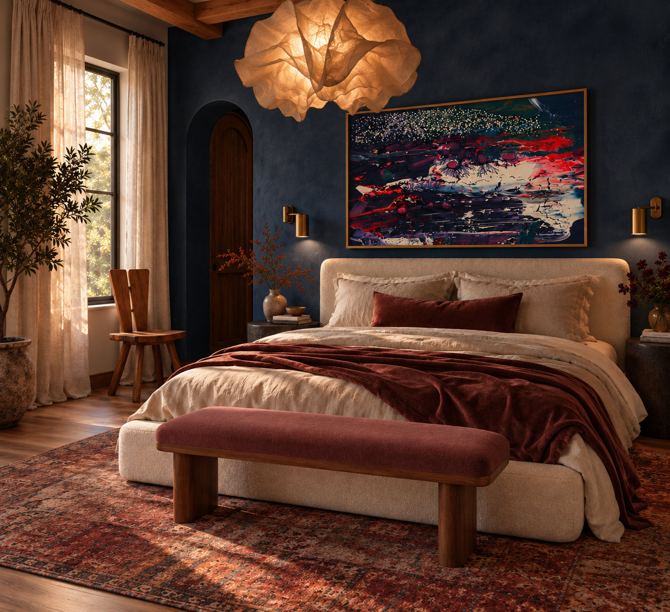 Concept interior: Lisbon-Inspired — The Indigo Bedroom